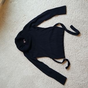 Black cowl neck sweater